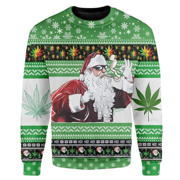 Gearhumans Custom Ugly Christmas Santa Sweater Jumper